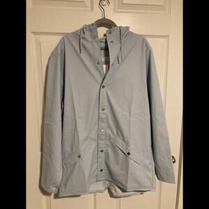 Rains Unisex Rain Jacket Sky Size L MSRP $110